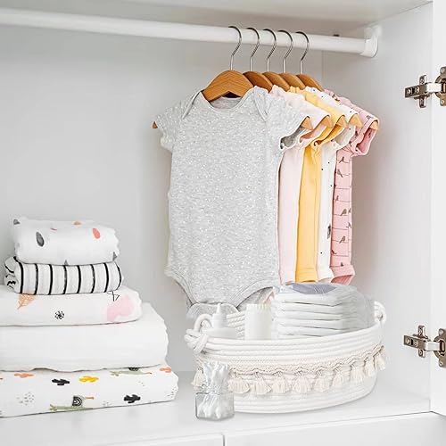 Miniatura 3 de Followarm Canastas pequeñas tejidas para almacenamiento, cestas de almacenamiento de papel higiénico de 14 x 5.5 x 6 pulgadas para organizar