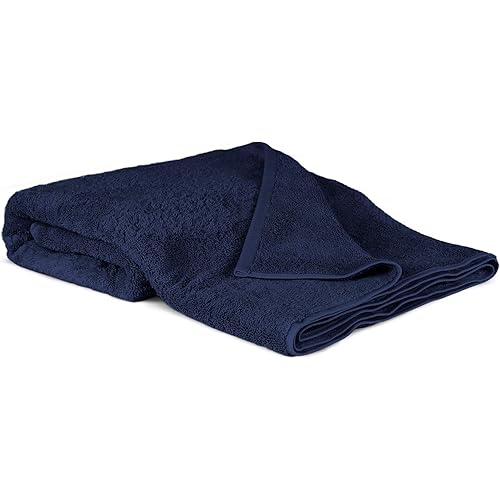 Chakir Turkish Linens 100% Cotton Premium Turkish Towels for Bathroom | 40'' x 80'' (1-Piece Oversized Bath Sheet, Navy)