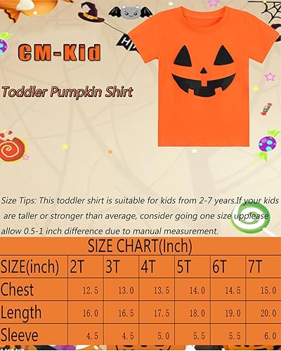 Miniatura 7 de CM-Kid Camisa de Halloween para niños pequeños, niñas, calabaza, fantasma, dinosaurio, camiseta de manga corta para niños, camisetas de algodón de 2