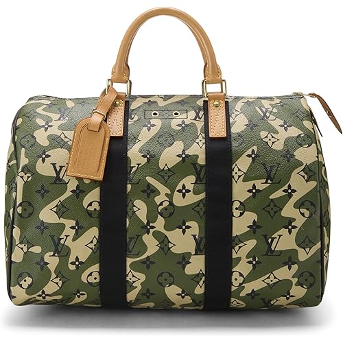 Louis Vuitton, Pre-loved Takashi Murakami x Louis Vuitton Monogramouflage Speedy 35, Green
