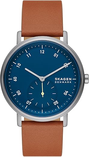 Skagen Kuppel or Riis Minimalist Men’s Watch with Stainless Steel Mesh or Leather Band