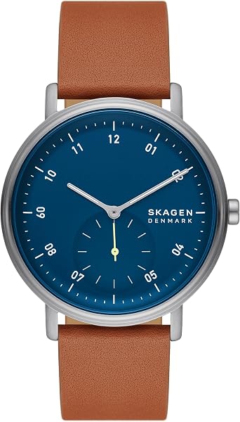 Skagen Kuppel or Riis Minimalist Mens Watch with Stainless Steel Mesh or Leather Band