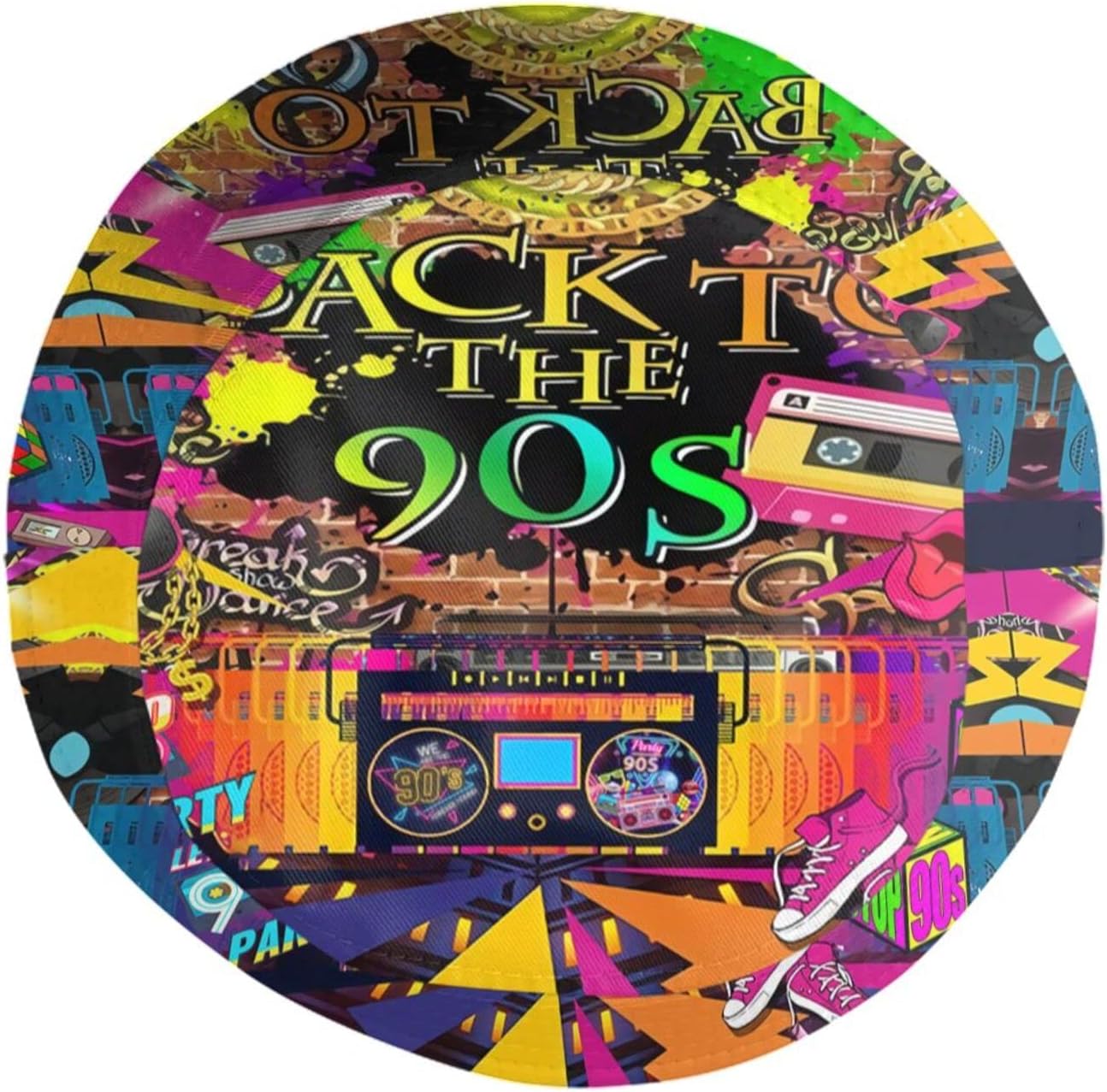 Retro Fashion 80s 90s Bucket Hat for Men Women Funny Summer Beach Fishing Hat Packable Outdoor Sun Fisherman Hat - Image 5