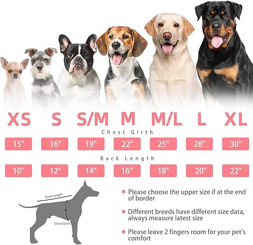 Miniatura 2 de PUPTECK Suéter a cuadros para perro, mascotas, gatos, otoño, invierno, ropa cálida para perros pequeños, medianos y grandes, rosa, SM