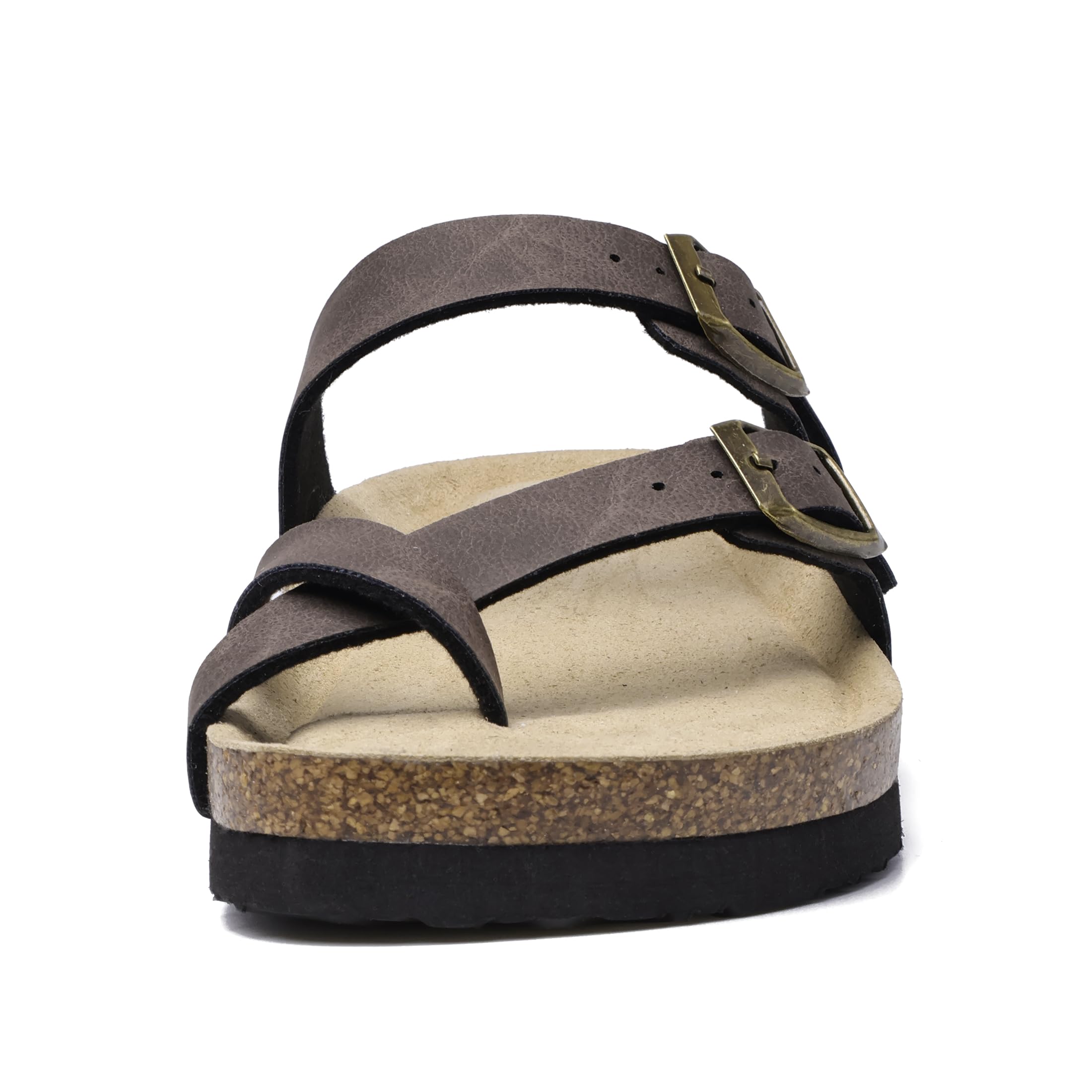 Mesing Ciabatte Infradito Donna Uomo Estive con Plantare in Sughero Comodi Sandali Ortopedici Pelle Scamosciata Antiscivolo Pantofole