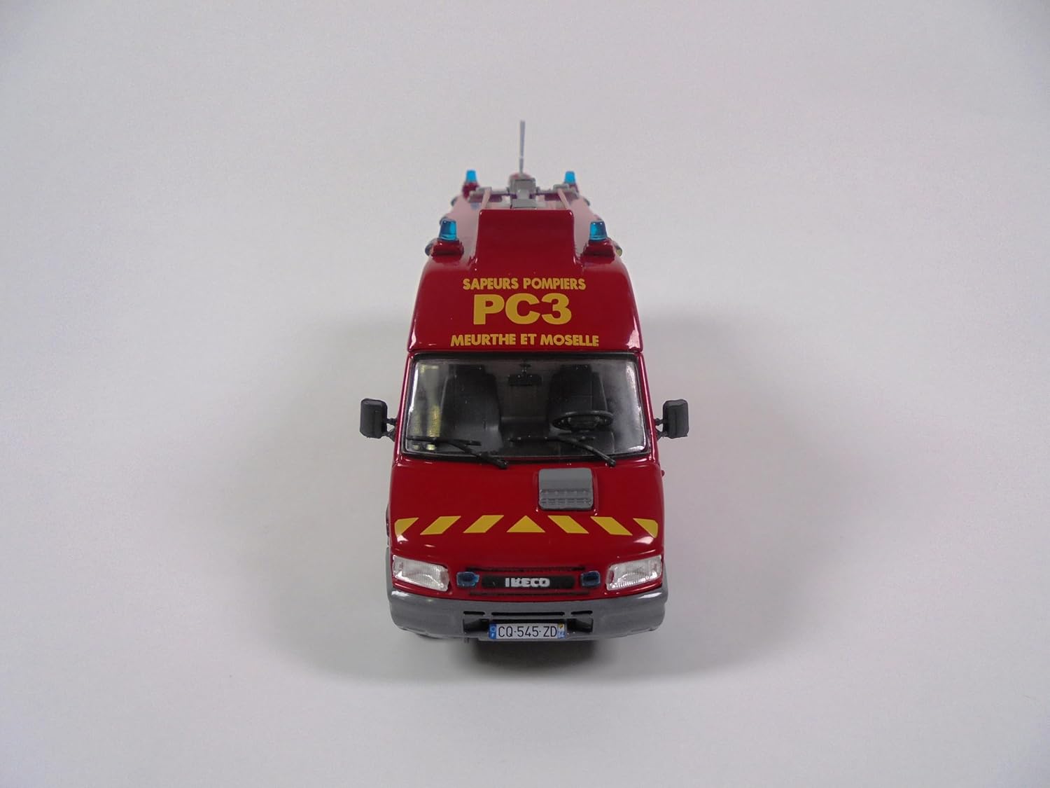 OPO 10 Model car 1:43 Compatible with Fire Truck Iveco Daily Command Post Vehicle Light Firefighter Vehicle Hachette CPL11