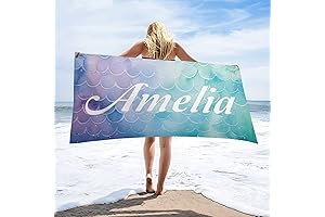 Personalized Girl's Monogrammed Beach Towels for Summer Splash