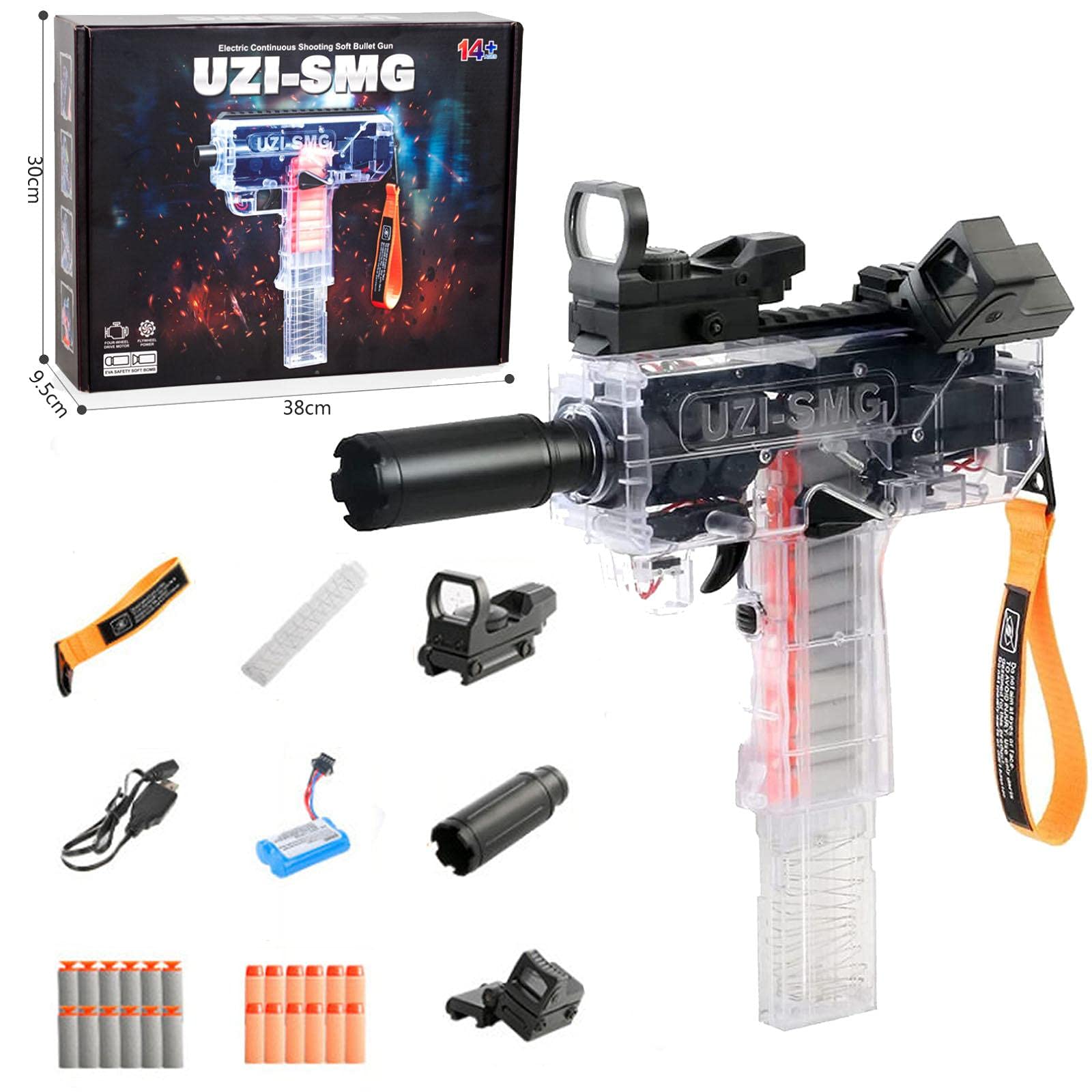 Buy xiaomomo521 Uzi Electric Submachine Toy,Uzi Smg Toy Electric Burst
