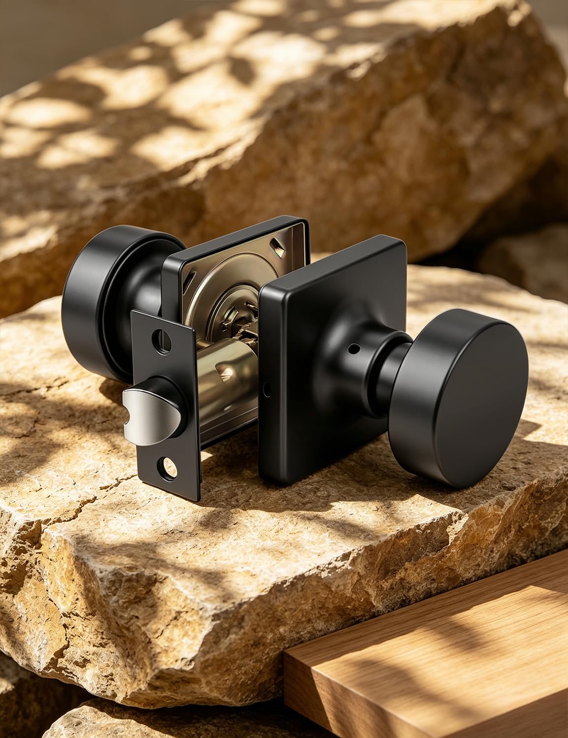 Matte Black Passage Door Knobs - 6 Pack -2