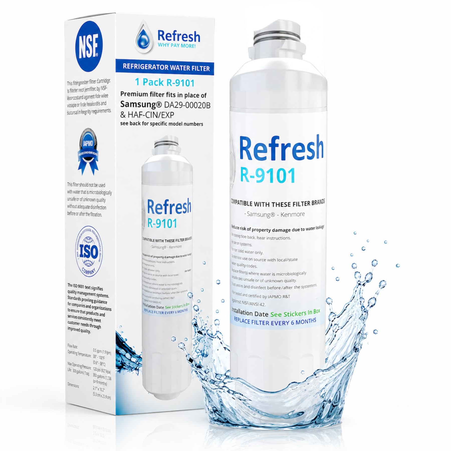 Amazon.com: Refresh R-9101 Refrigerator Water Filter Replacement