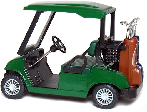 Miniatura 2 de KinsFun - Carrito de golf de 4½ pulgadas modelo de metal fundido a presión juguete de acción (verde)