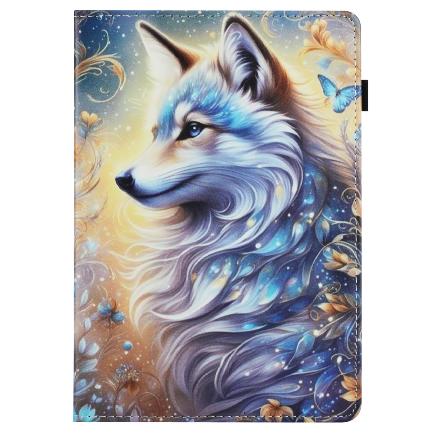 Hülle Für Lenovo Tab M11 2024 – PU Leder Hülle Mit Ständer & Kartenschlitzen, Weißer Wolf