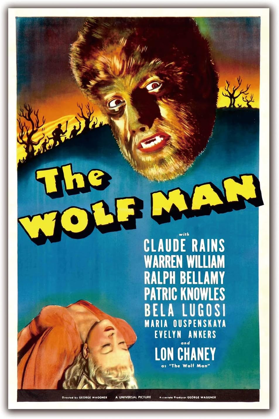 The Wolf Man Bela Lugosi Vintage Horror Movie Poster 11''x17'' (28x43 cm) Print Art Gift