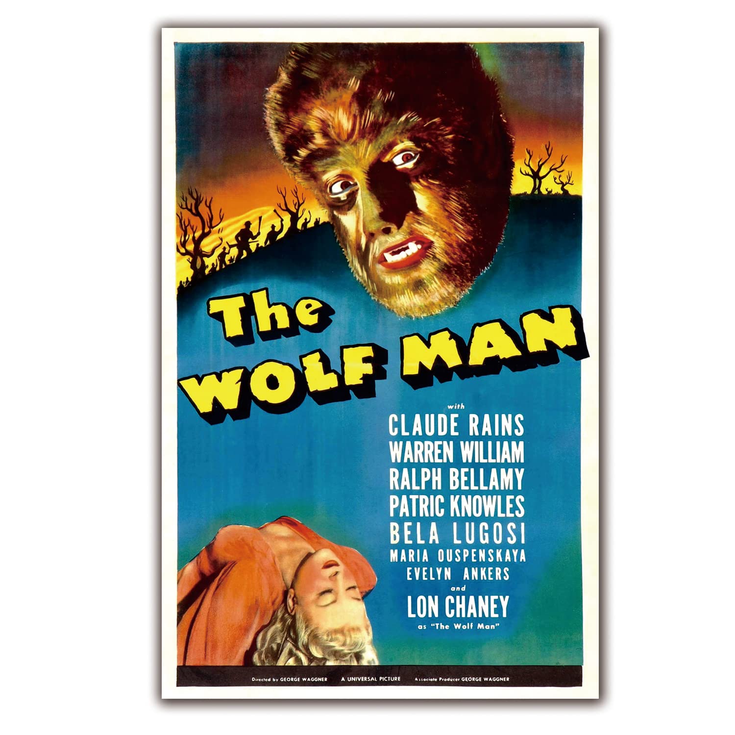 The Wolf Man Bela Lugosi Vintage Horror Movie Poster 11''x17'' (28x43 cm) Print Art Gift