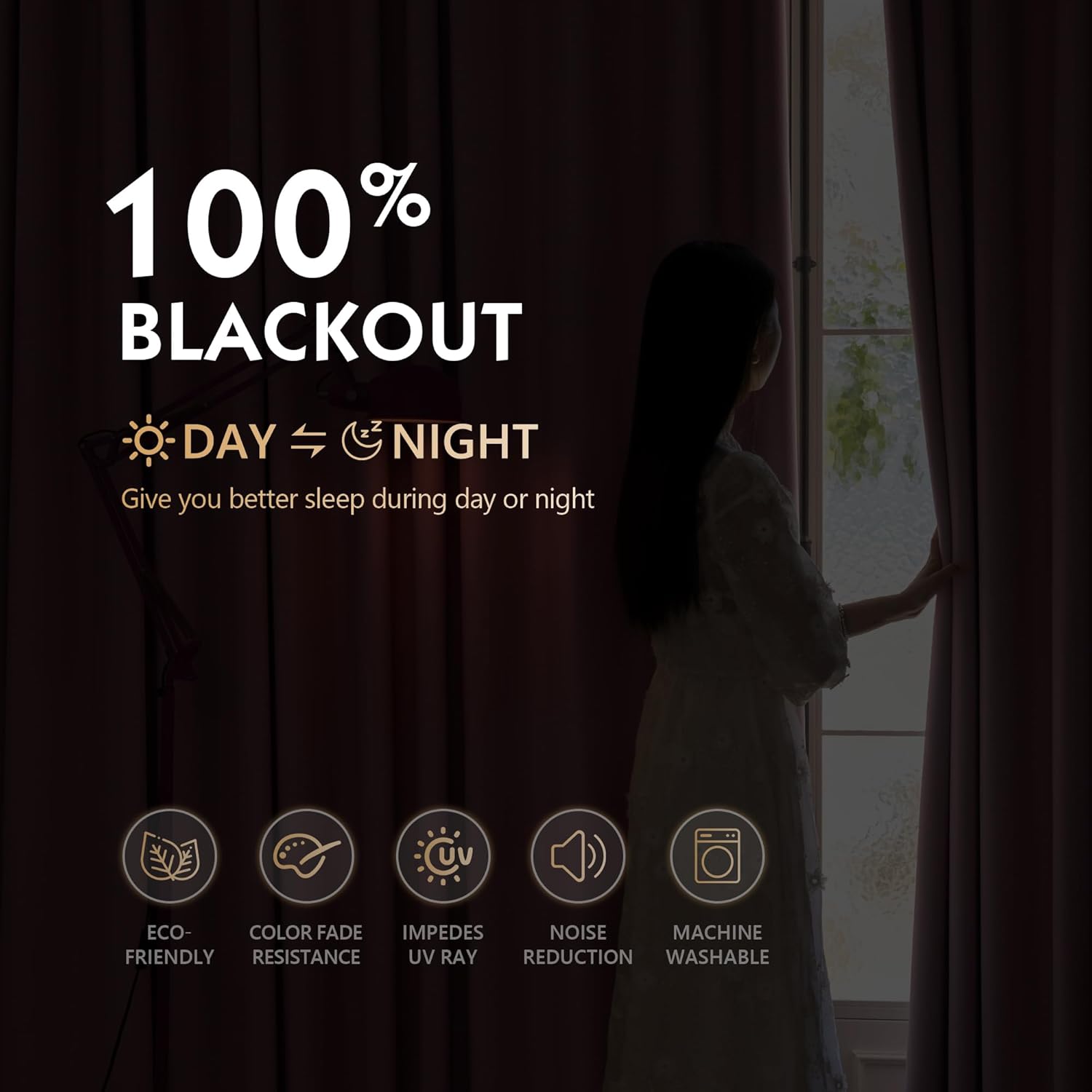 FMFUNCTEX 100% Blackout Curtains for Bedroom, Blush Pink Curtains 63 Inch Length Textured Thermal Insulated Curtains for Girls Room Drapes, Black Out Drapery Grommet Living Room Darkening 2 Panels
