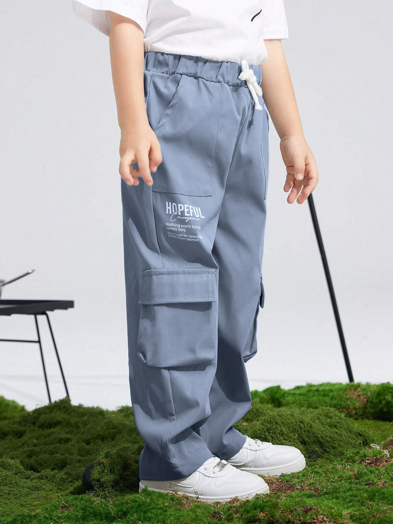 TAGAS Cargohose für Jungen und Jungen, Seitentasche, Cargohose, normale schmale Cargohose für Kinder, entspannte Hose, Hose für Jungen, lockere bequeme Cargohose, Jungen-Jogger