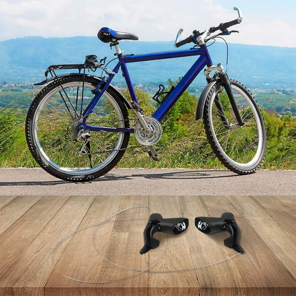 Par de palancas de cambio de bicicleta de carretera compatible con modelos R2 R3 R5 R7, construido con aleación de aluminio y ABS para uso a largo plazo y cambio de marcha suave durante los paseos (R2
