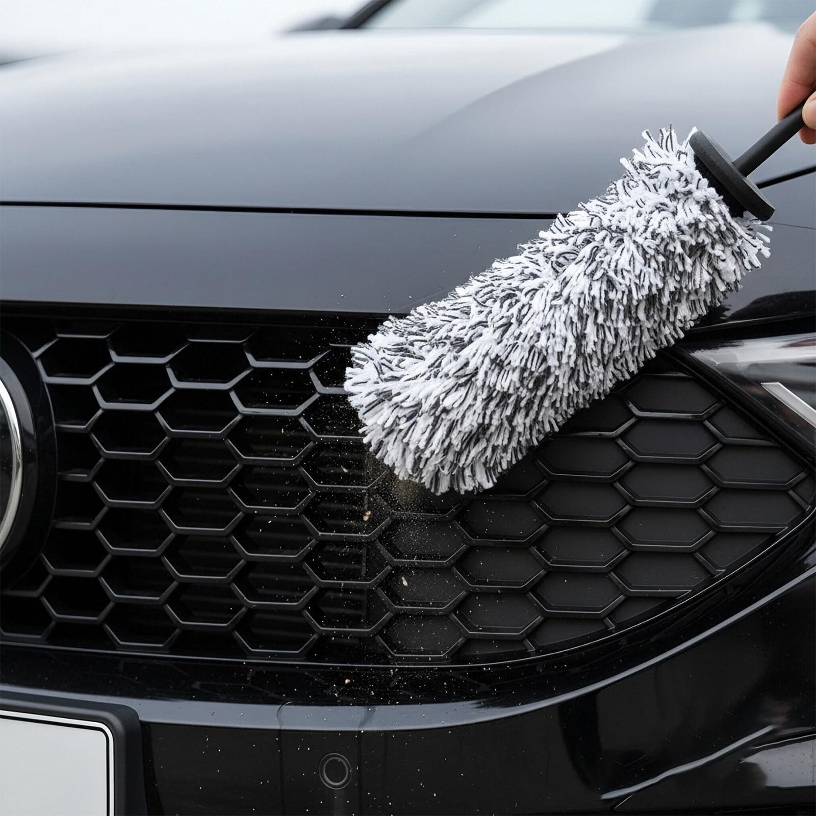 2PCS Brosse pour Jantes en Microfibre, Brosse Jantes Voiture, pour Un Nettoyage en Douceur Jusque dans Le Fond de la Jante