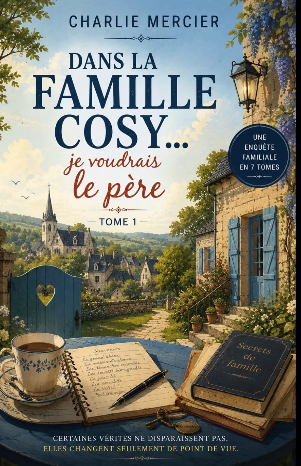 Dans la famille Cosy… je voudrais le père ! Tome 1: Un cosy crime drôle et addictif — 7 personnages, 1 famille, 1 secret (Une enquête familiale en 7 tomes)