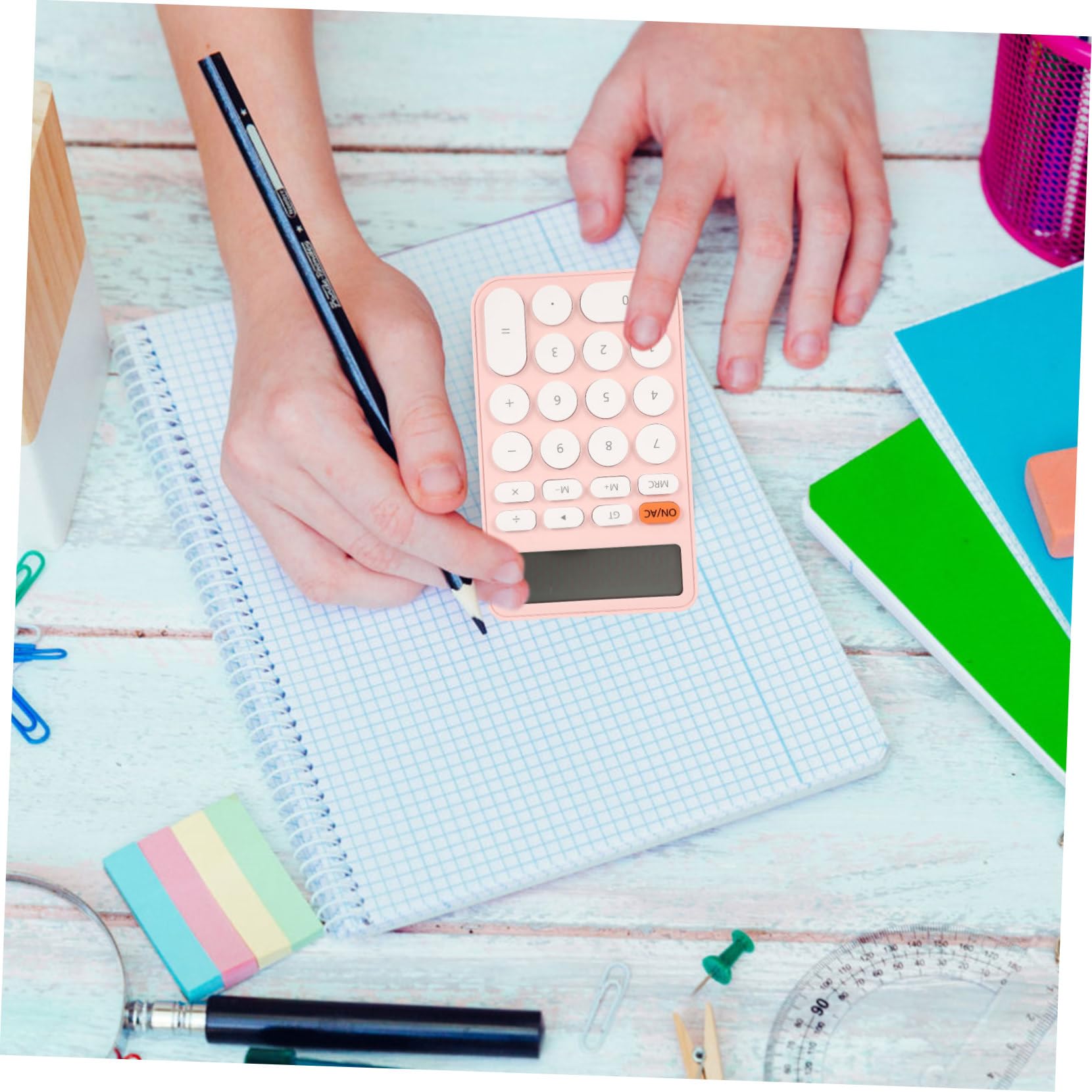 3pezzi Calcolatrice Tascabile Colori Pastello Per Scuola e Ufficio Funzionale e Pratica Calcolatrice Elettronica Per Studenti Risparmio Energetico Facile Da Usare