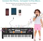 49 Key Kids Piano Clavier, Piano électrique pour débutants avec Microphone forsToddlers, Jouets de musique Cadeaux de Noël d'anniversaire pour les enfants de 3 à 12 ans