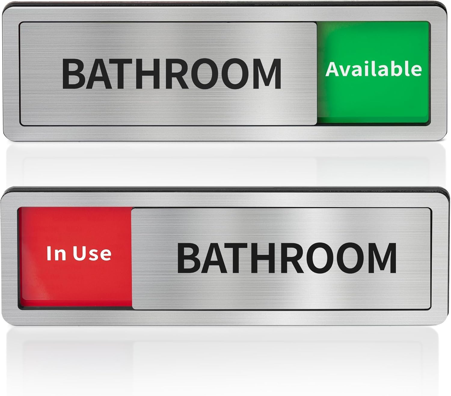 Conference Room Office Door Signs Do Not Disturb, In Use/Available Slider Sign for Home Office Wellness Conference Vacant Occupied Privacy Sliding Door Sign，Brushed Silver