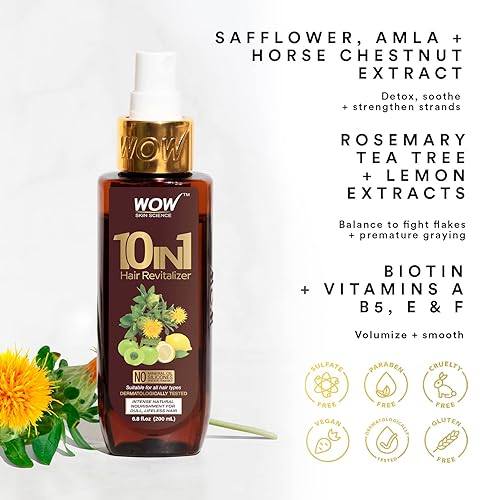 Miniatura 2 de Wow Skin Science - Acondicionador 10 en 1 sin enjuagar acondicionador para cabello seco dañado sin dejar en el acondicionador para el cabello -