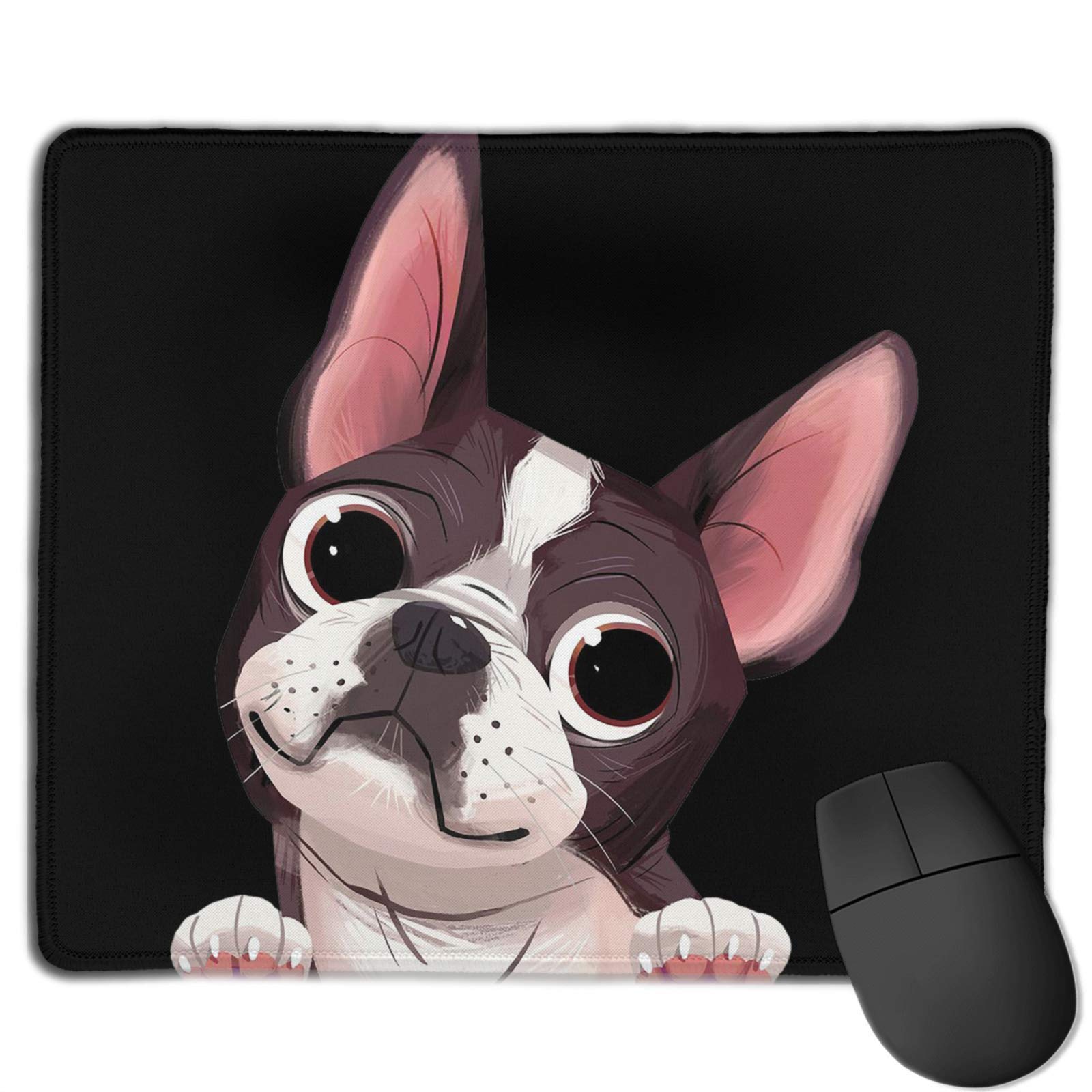 Mouse Pad Boston Terrier Mouse Pad Rectangle Non-Slip Rubber Mousepad Office Accessories Desk Decor Mouse Pads (25x30cm)