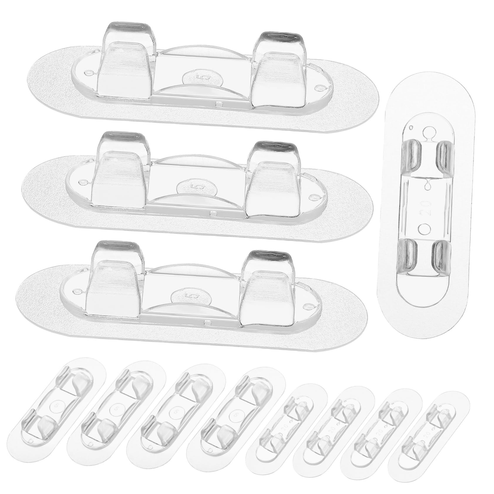 HOMSFOU 150stücke Kabelhalter Selbstklebend Transparente Wandkabelclips Für Effektives Kabelmanagement Im Büro Und Zuhause Verschiedene Für Optimale Organisation