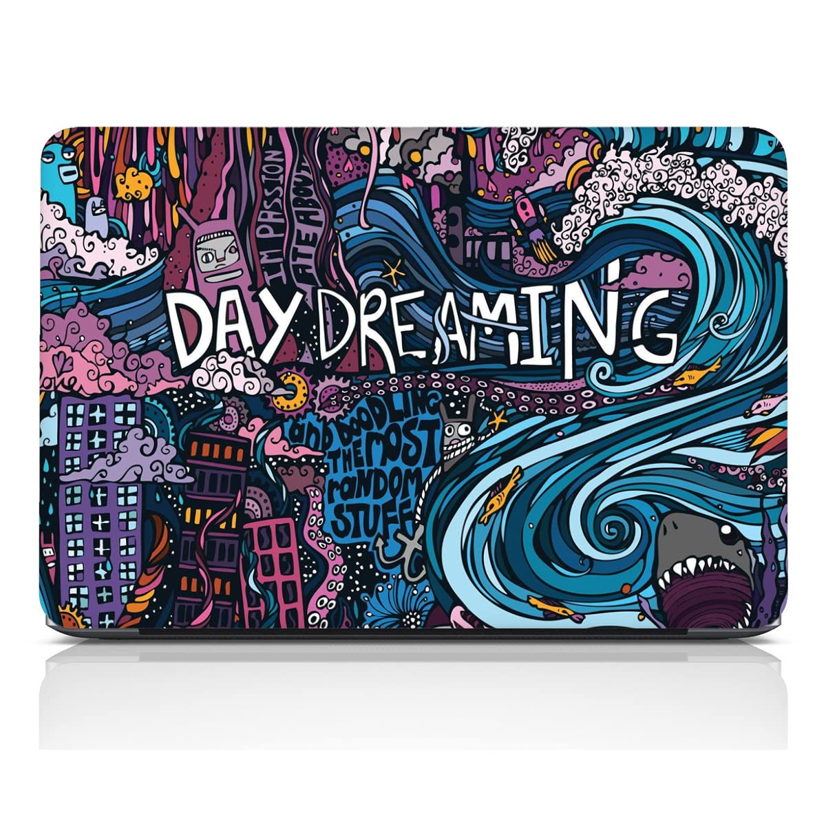 LOOK MY WALL Art Full Pannel Laptop Skin for Asus Lenovo Dell HP Apple Laptop Upto 16 Inch HD Printed Vinyl Laptop Stickers for All Laptops | Make Your Laptop Scratch-Free & Dustproof (Design 116)