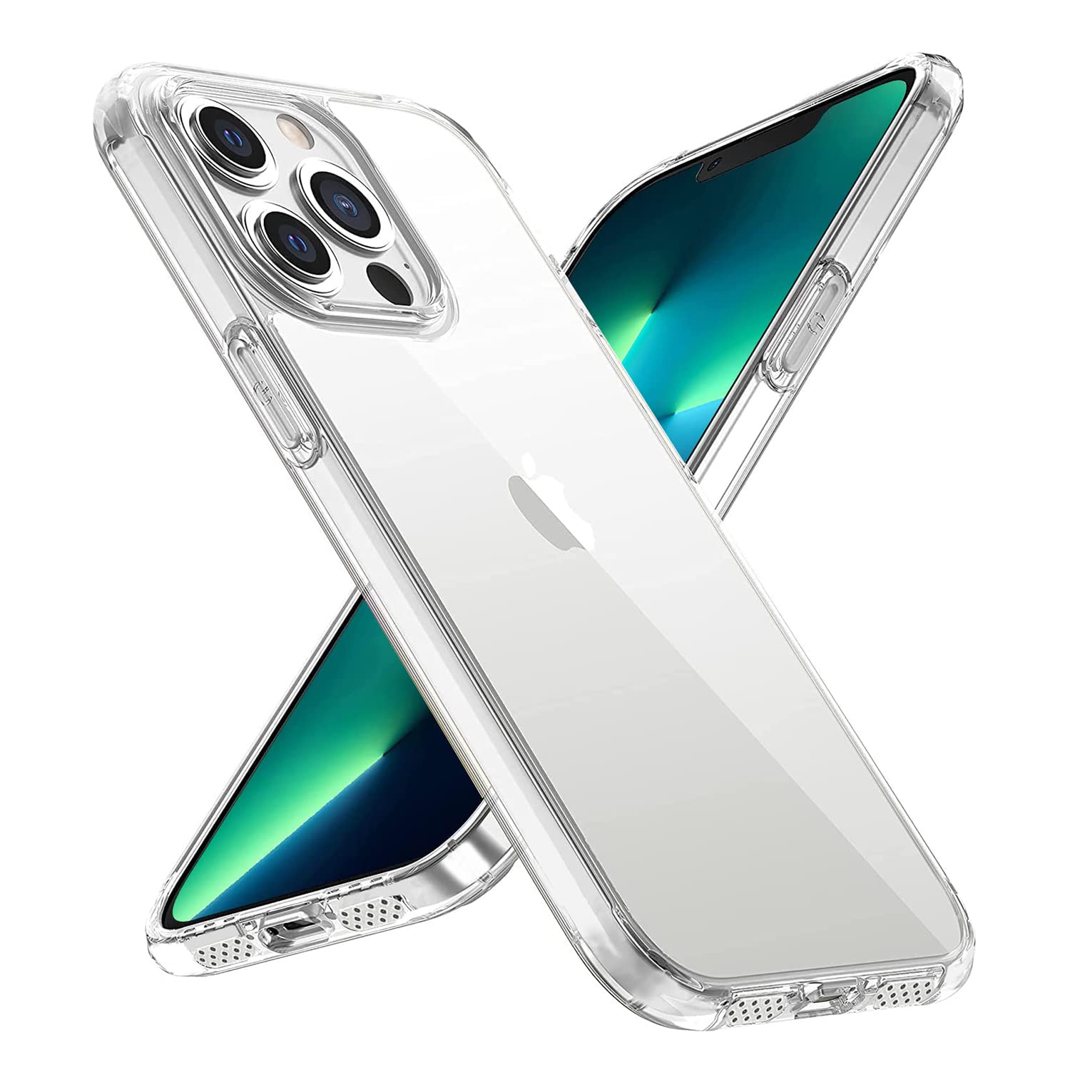 VJS Back Cover Case Designed for Apple iPhone 13 Pro Max [6.7 inch] - Transparent, Soft Flexible TPU, Shockproof, Camera Bump and Military-Grade Drop Protection[5 feet Drop Tested]