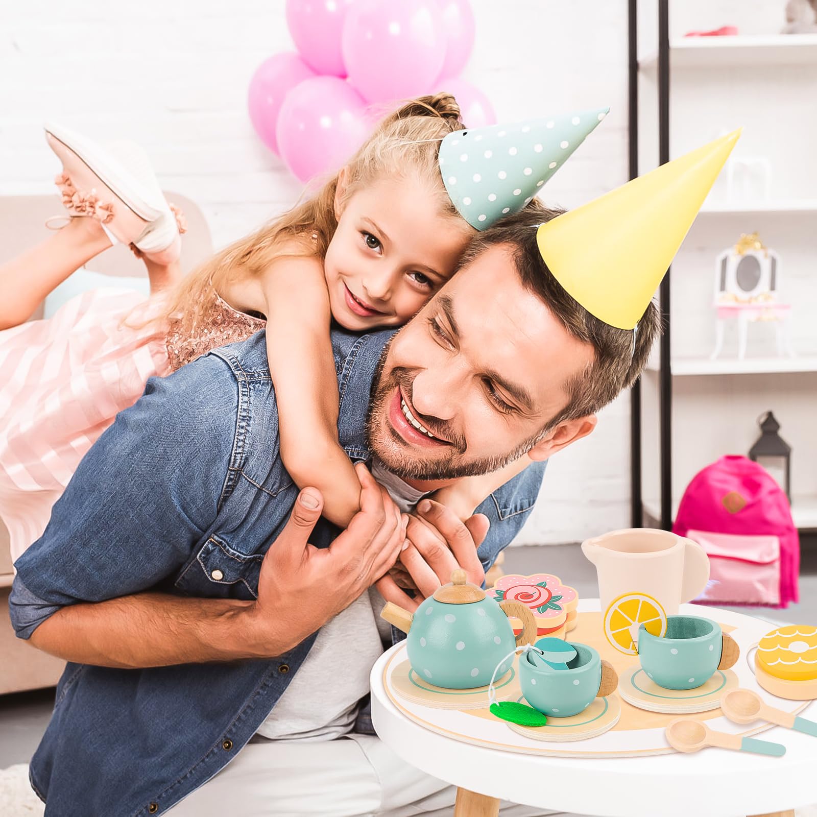 Accessori da cucina per bambini, set da tè in legno, giochi di ruolo, lavello da cucina in legno, regalo per bambini e bambine