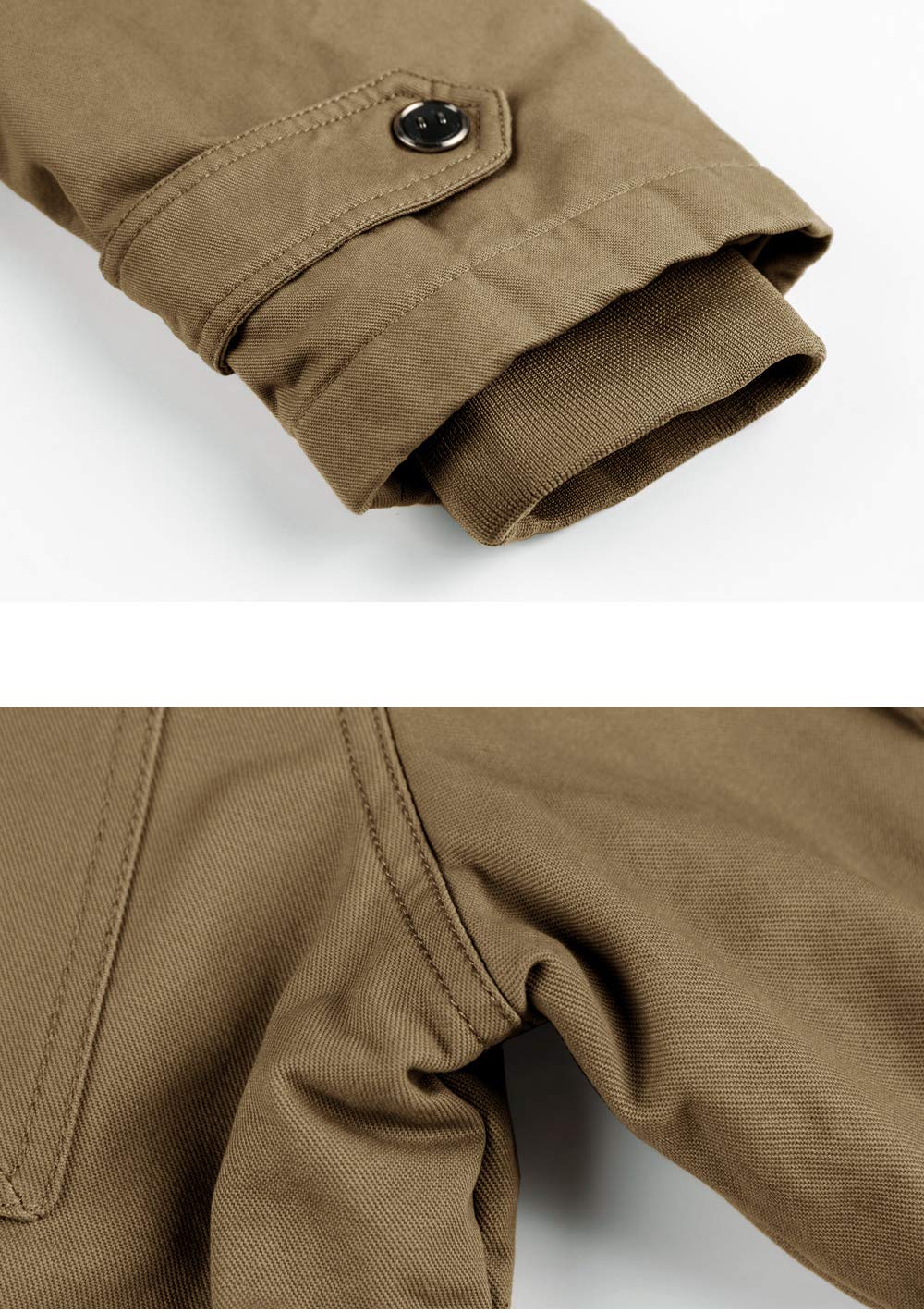 KEFITEVD Parka de invierno para hombre Chaqueta abrigada de invierno con capucha extraíble Abrigo forrado Chaqueta de transición de invierno con forro polar Chaqueta