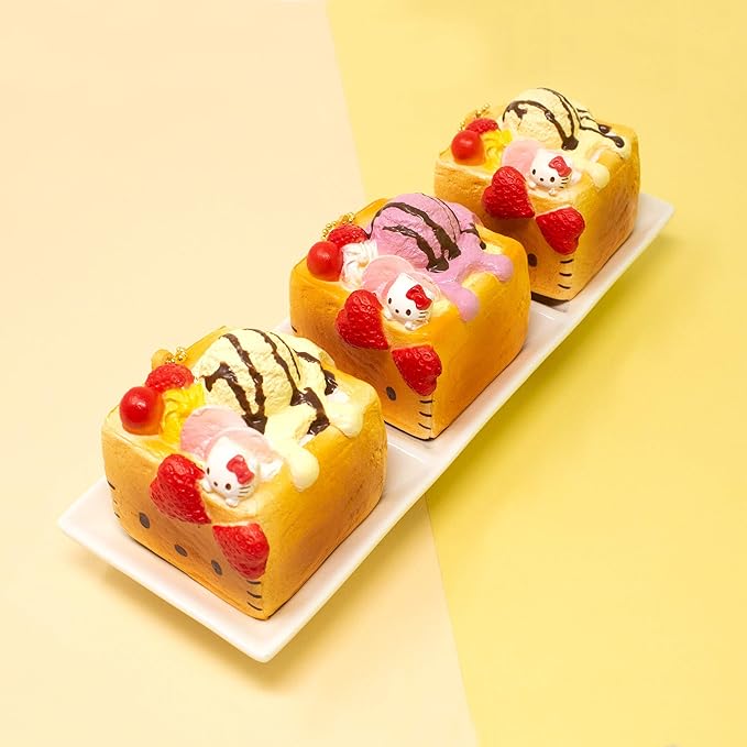 Sanrio Officially Licensed Hello Kitty Squishy Toy Keychain Lovely Sweets Series Eclair Chocolate For Party Favors Stress Balls Birthday Gifts Kawaii Squishies For Kids Boys Girls Adults Amazon Com