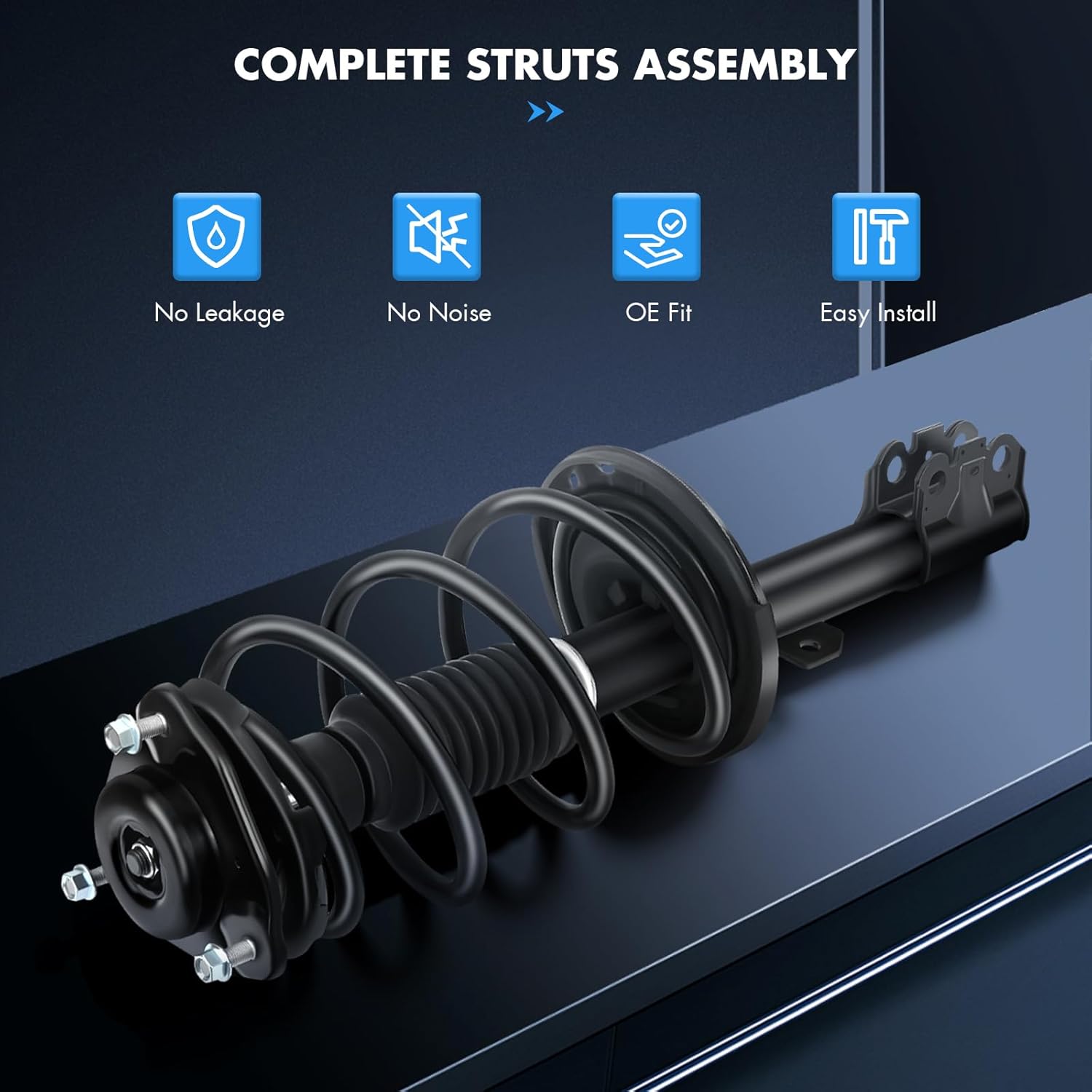 ASAPE 2PCS Front Complete Strut Assembly with Coil Spring Fit for 2011-2014 for Toyota Sienna 3.5L 2011-2013 for Toyota Sienna 2.7L Shocks Absorber Replace OE Number 172783 172784