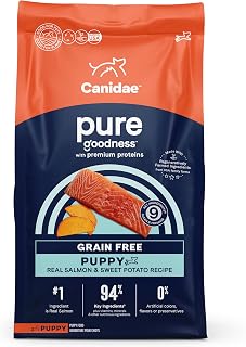 Canidae Pure Grain Free Dry Puppy Food, Real Salmon & Sweet Potato, 4 lbs.