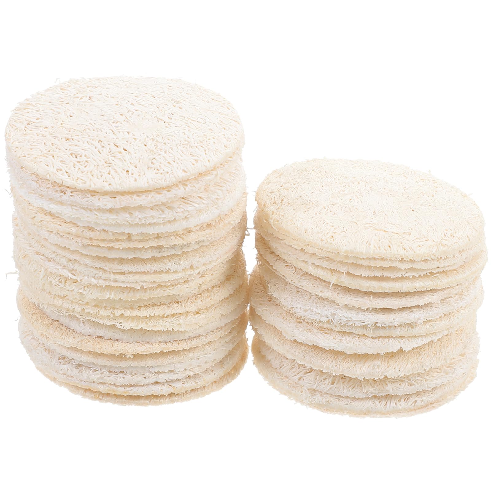 108pezzi Spugne Esfolianti Per Viso Luffa Naturale Pad Esfolianti Rotondi Per Pulizia e Rinnovo Della Per Uomini e Donne Compatta