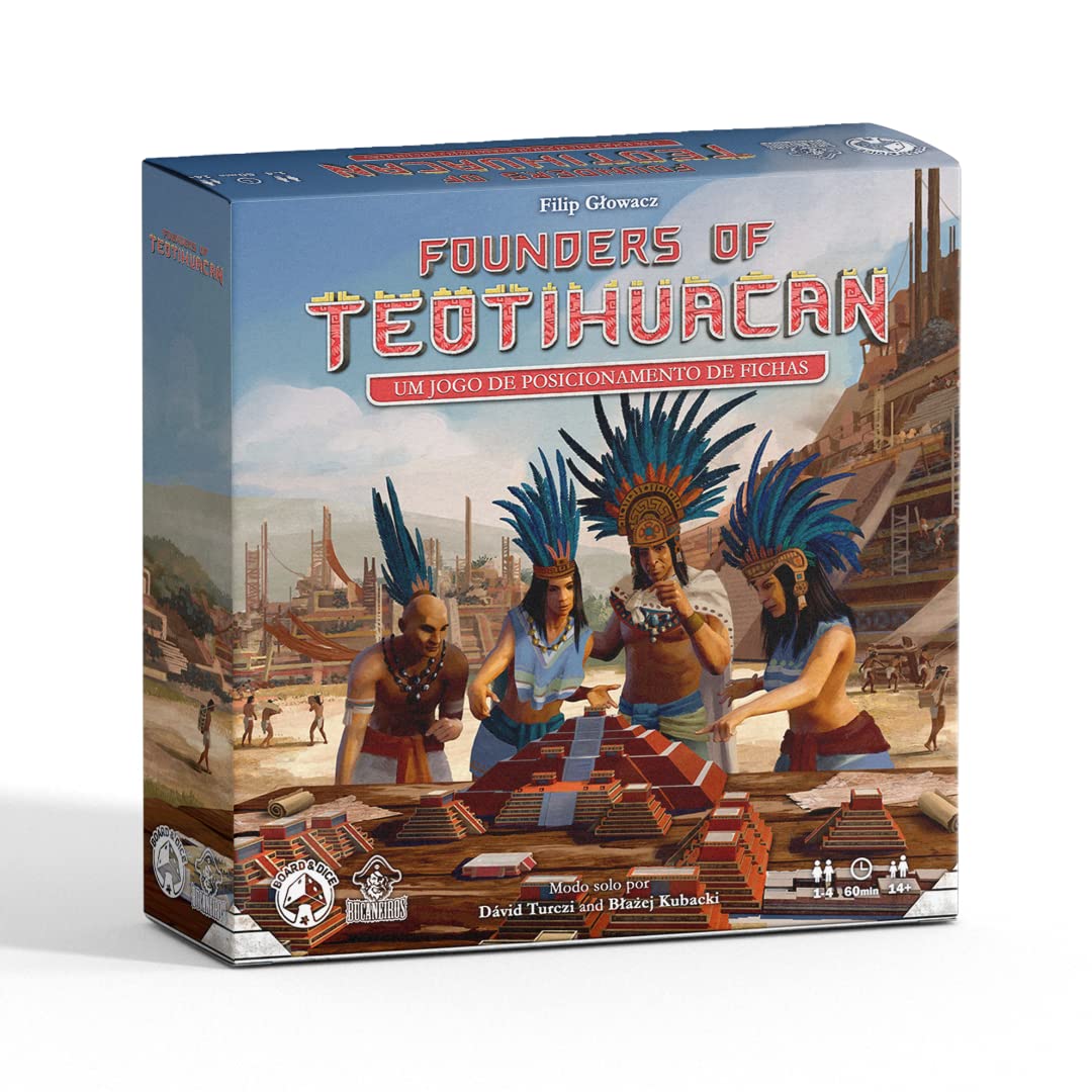 GTS Distribution Founders of Teotihuacan - Tile Laying Board Game, Ancient City Building, Ages 14+, 1-4 Players, 60 Min