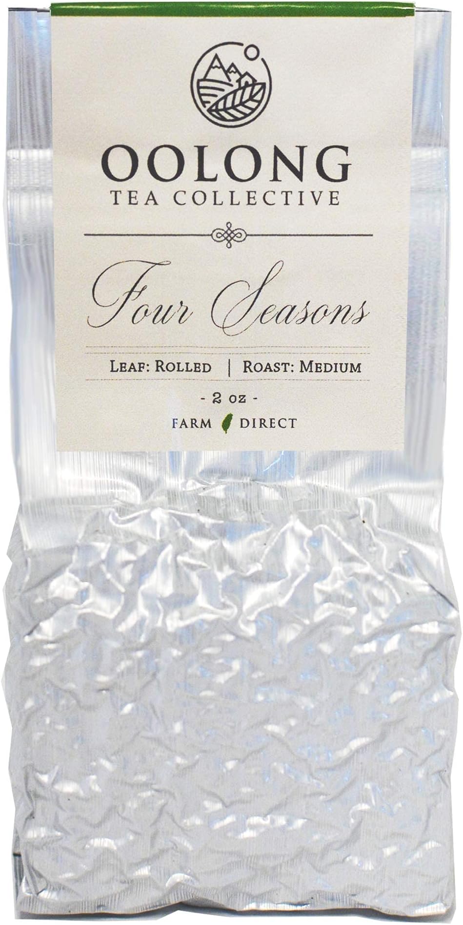 Roasted Four Seasons Oolong Tea - 2023 Fresh Harvest - No Added Flavors - 100% Natural Loose Leaf Tea from Taiwan - Tea Gift, Hot Tea, Iced Tea, Milk Tea - By Oolong Tea Collective (2oz)
