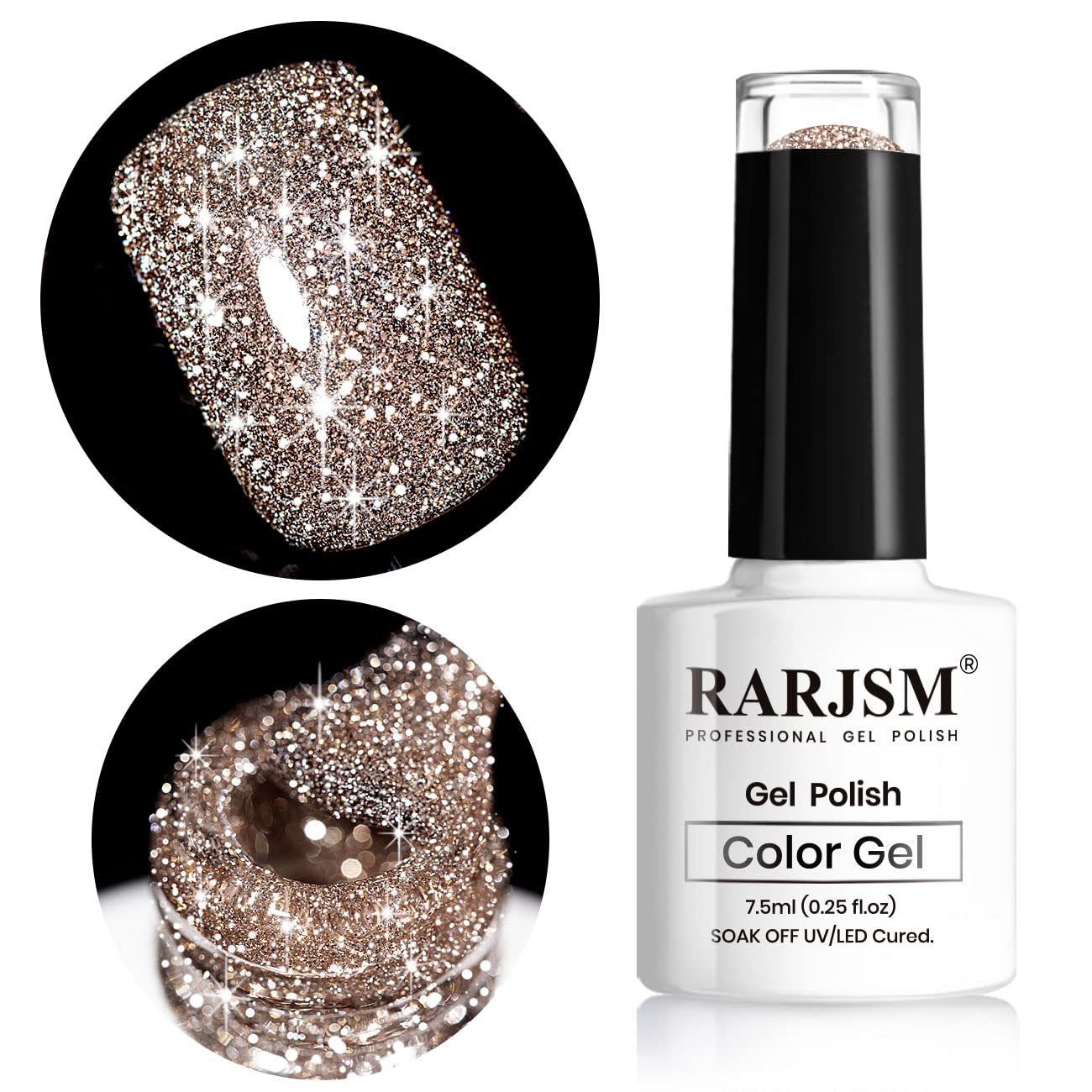 Esmalte en Gel Reflectante RARJSM Nude Marrón Brillante 7.5ml