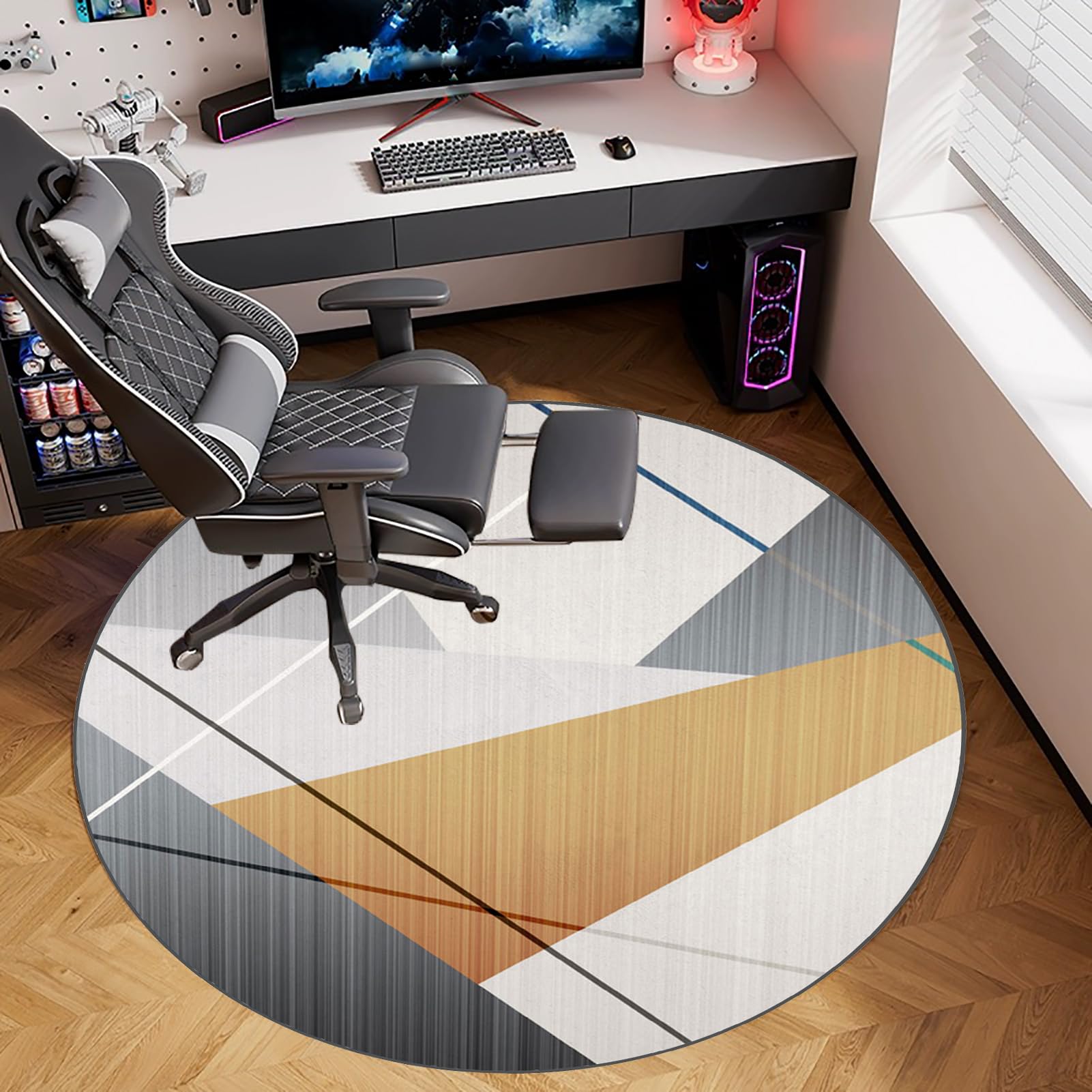 Tapete de madera dura para silla de computadora, tapete de escritorio para oficina, protector de silla rodante, tapete multiusos para el hogar, oficina y juegos, alfombra de protección