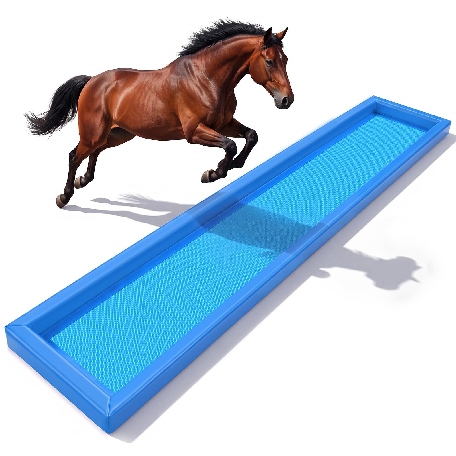 Lewtemi Horse Water Jump Tray 20" x 118" Portable Show Jumping Trainer