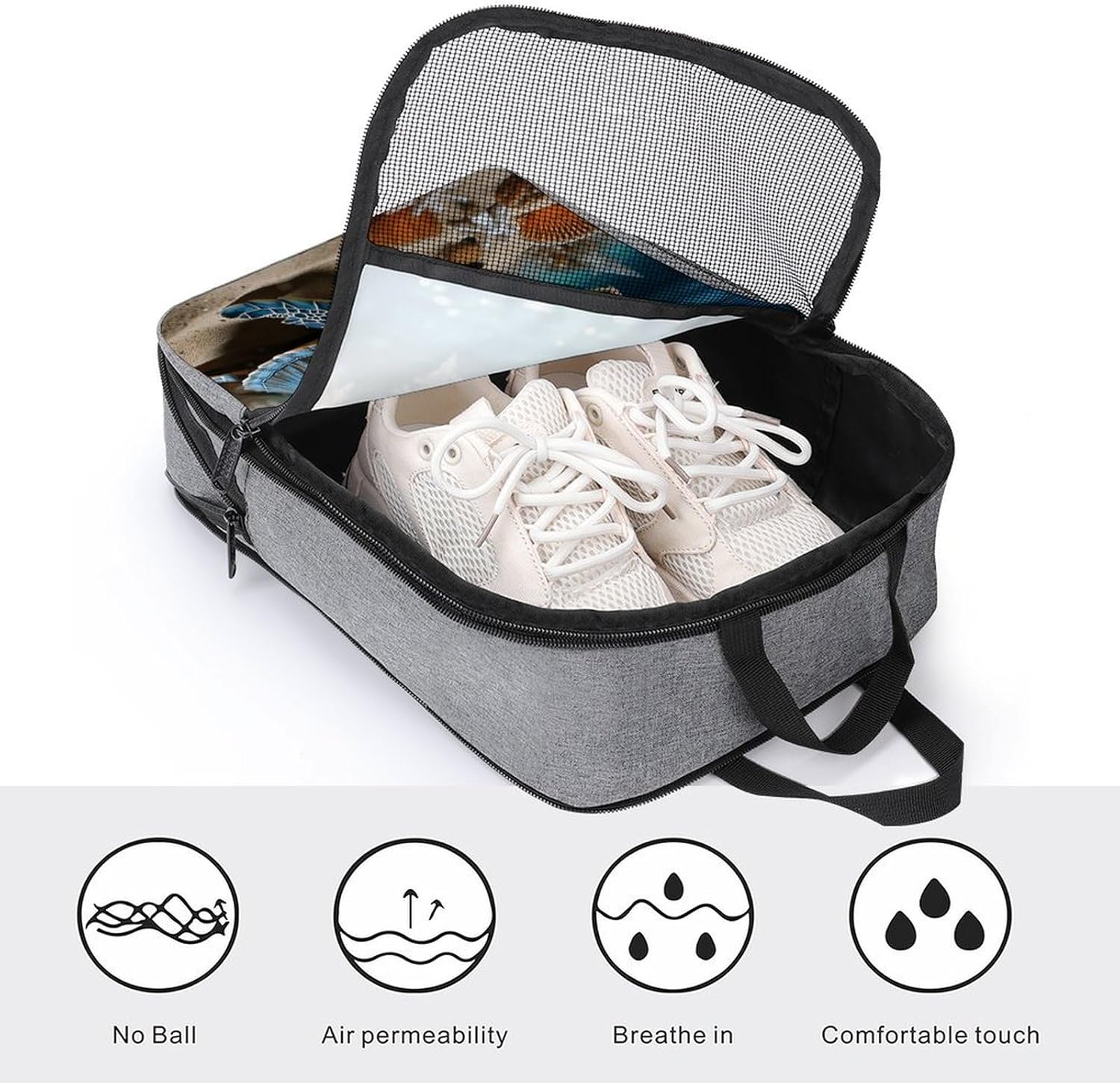 Shoe Bag, Sea Conch Shell Starfish Turtle Printed Shoe Bag,storage Hanging Shoe Bag,bath Towel Storage Bag