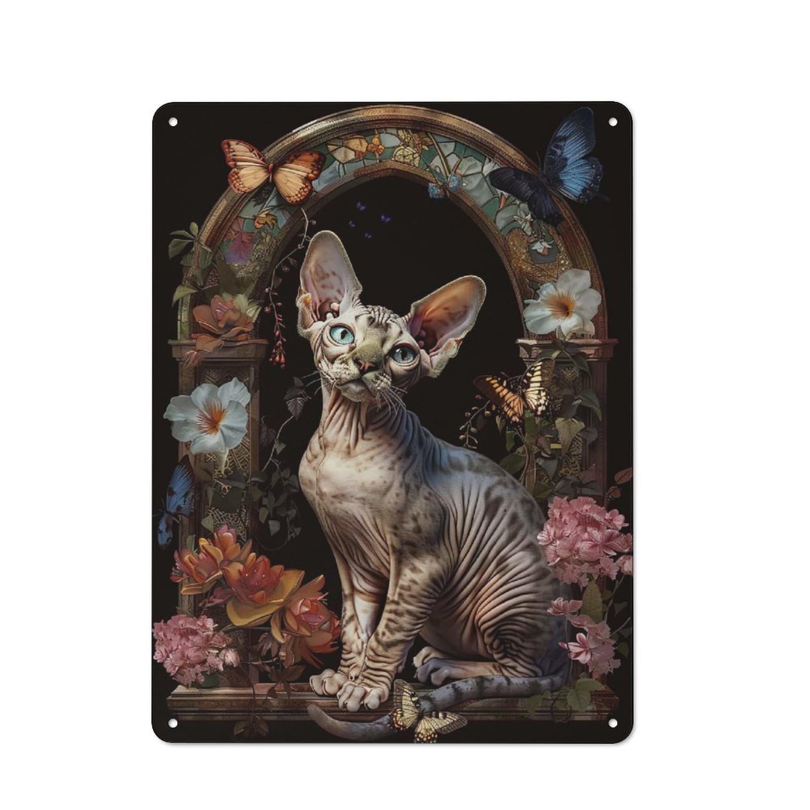 Junmoney Devon Rex Retro Tin Sign 40X30cm For Dining Room Or Kitchen, Suited To Kitchen Wall Decor Lovers