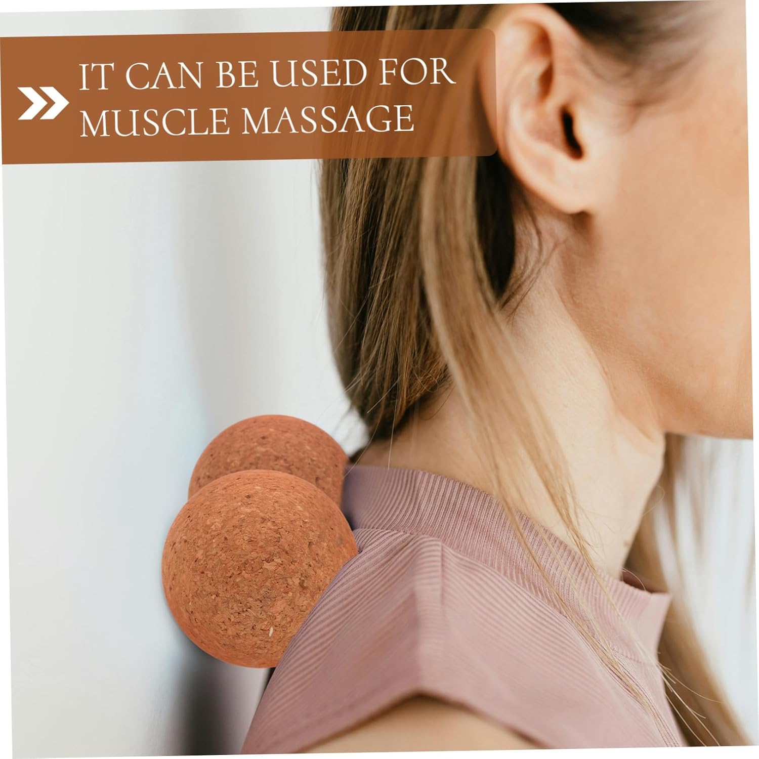 3pcs Cork Massage Balls 8/9/10cm Deep Tissue Yoga Roller Balls for Muscle Relief, Manual Foot Massager and Physiotherapy Tool for Travel, Office, and Workout Sessions