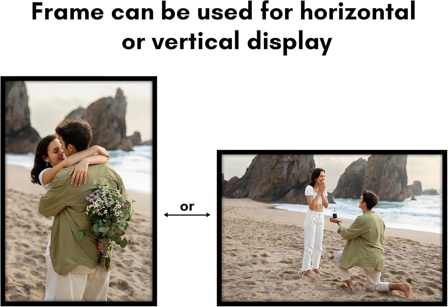 Americanflat 20x30 Poster Frame with Polished Plexiglass - Streamline Collection - Thin Border Picture Frame for Wall Display - Hanging Hardware Included - Black