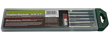 Pure TIG Welding Tungsten Electrodes (Green) (3/16)