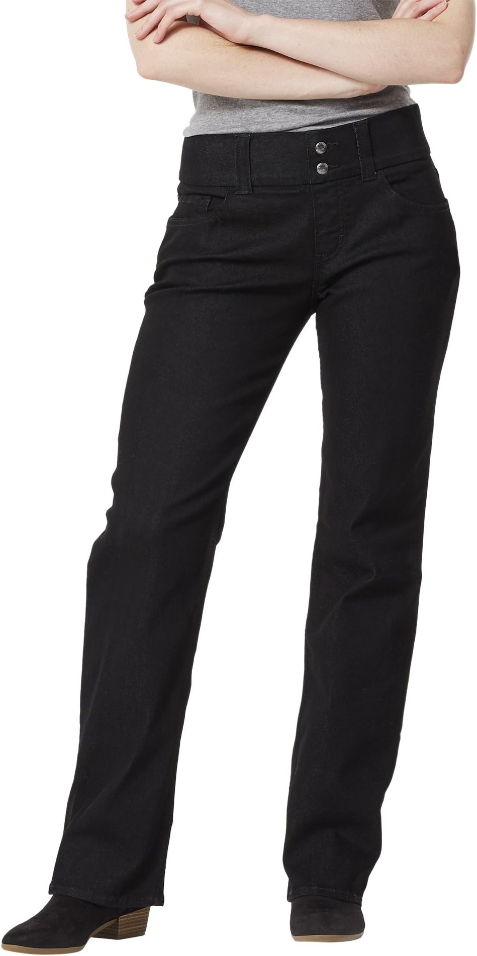 Womens Pull on Waist Smoother Boot Cut Jean