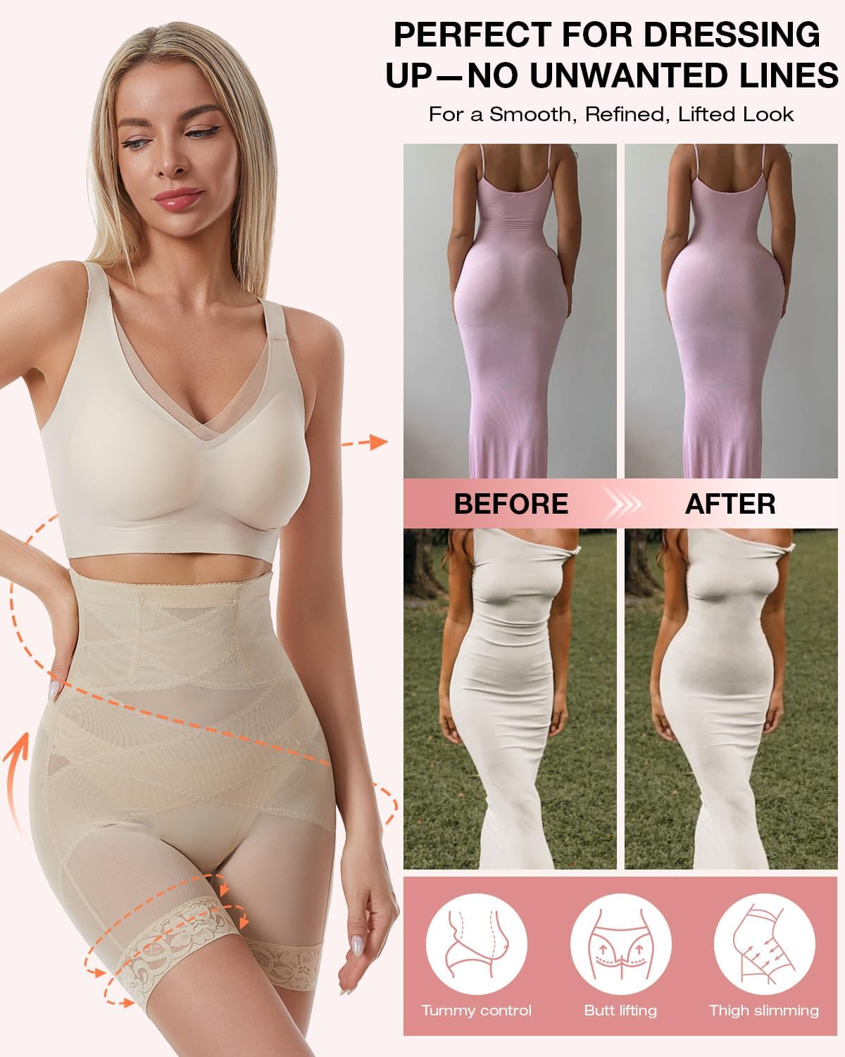 Shapewear Tummy Control for Women High Waisted Body Shaper Butt Lifting Shorts Panties Girdles Underwear - Image 5