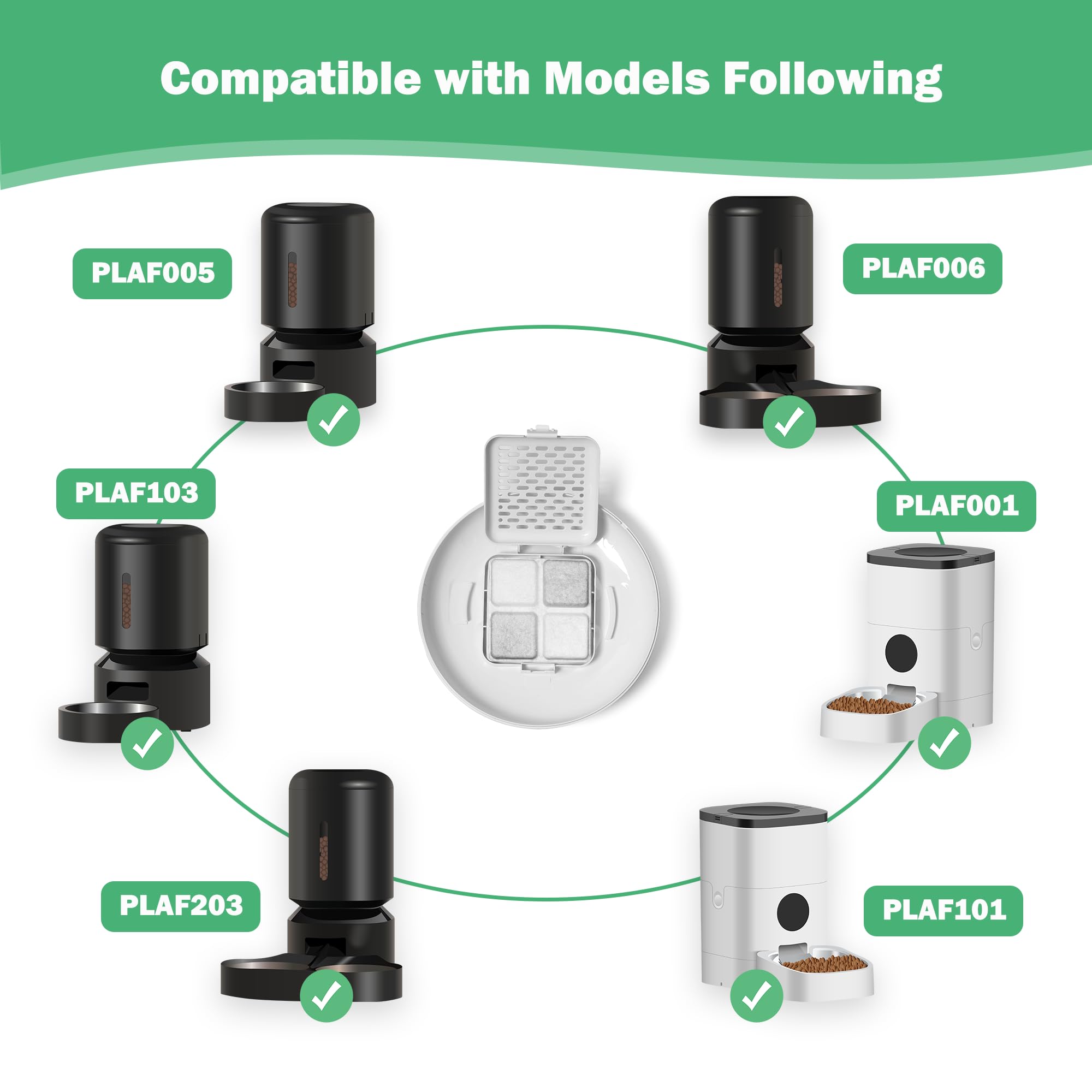 AMOGOGOPET Pet Food Desiccant Bags, Compatible with Petlibro Automatic Cat Dog Feeders, Keep Cat Food & Dog Food Dry and Fresh, Removes Moisture & Odors, 12 Pack Replacement Desiccant Bags